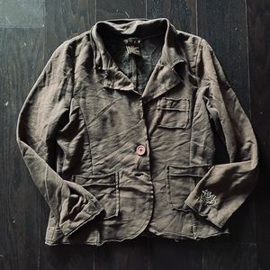 Roxy Brown Casual Blazer Jacket